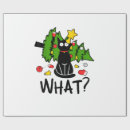 Search for black cat christmas wrapping paper Funny