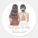 Search for be my bridesmaid stickers Simple