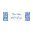 Search for blue damask return address labels Pattern