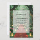 Search for enchanted forest wedding invitations Trees flowers misty forest