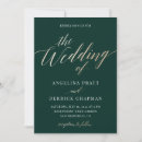 Search for elegant emerald green wedding invitations Classy modern minimal