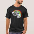 Search for satan loves me tshirts Atheist