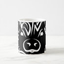 Search for black pig mugs Black and white