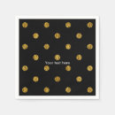 Search for black and gold polka dot napkins Birthday