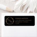 Search for gold crown return address labels Black