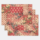 Search for vintage looking wrapping paper Red