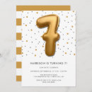 Search for turning 7 birthday invitations Seven
