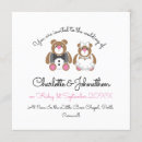 Search for bear wedding invitations white