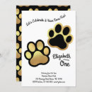 Search for dog paw print birthday invitations Cute