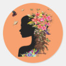 Search for fantasy woman stickers Flowers