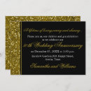 Search for parents 50th anniversary invitations Black and gold