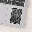 Search for abstract face stickers Black and white