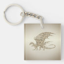 Search for golden dragon key rings Mythical creature