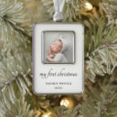Search for silver baby first christmas tree decorations Minimalist