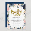Search for navy and gold baby shower invitations Watercolor