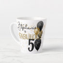 Search for fifty and fabulous mugs Black and gold