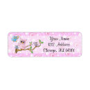 Search for owl baby shower return address labels Pink