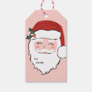 Search for santas face gift tags Red