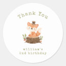 Search for fox thank you stickers Woodland birthday