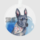 Search for pet name christmas tree decorations Blue