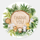 Search for jungle zoo party stickers Lion