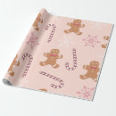 Search for pink gingerbread wrapping paper Snowflakes