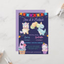Search for unicorn and dinosaur birthday invitations Pink