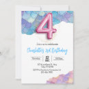 Search for mermaid 4th birthday invitations Mermaids