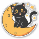 Search for black cat sitting stickers Kitty