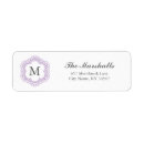 Search for grey and white monogram wedding return address labels Simple