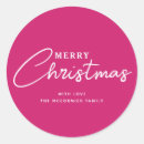Search for hot pink stickers Merry christmas