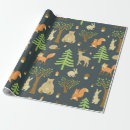 Search for woodland fox wrapping paper Seamless