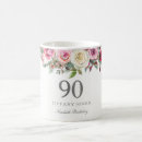 Search for 90th birthday mugs floral