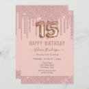 Search for pink rose gold blush sparkly drips invitations For her
