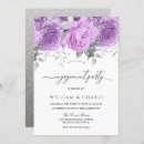Search for purple and silver engagement party invitations Elegant