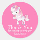 Search for cute unicorn round stickers Pink