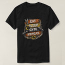 Search for eat sleep gym repeat tshirts Training