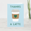 Search for a latte thank you cards Coffee