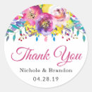 Search for fuchsia wedding stickers Watercolor