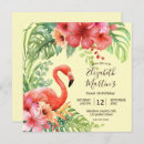 Search for watercolor flamingo birthday invitations Flamingos