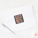 Search for happy new year fireworks stickers Typography