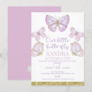 Search for purple gold butterflies invitations Watercolor