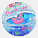 Search for thank you flamingo stickers Pool party