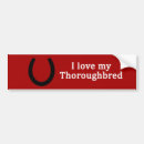 Search for thoroughbred bumper stickers Horse