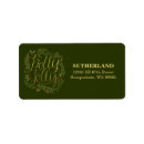 Search for holly leaves return address labels Gold