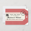 Search for luggage tag save the dates Palm tree