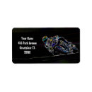 Search for motorcycle return address labels Race