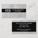 Search for concrete business cards Driveway