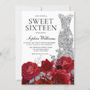 Search for diamond sweet 16 invitations Silver