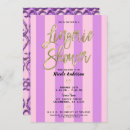 Search for purple lingerie shower invitations Elegant